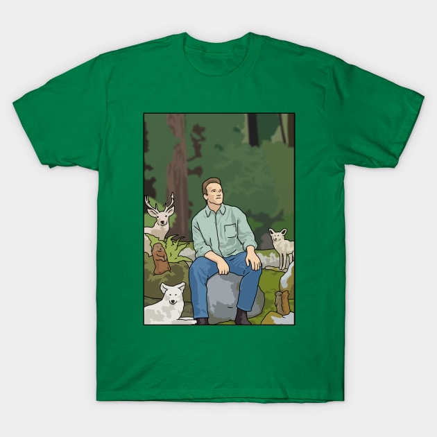 Arnold Schwarzenegger "One With Nature" T-Shirt by Third Wheel Tees